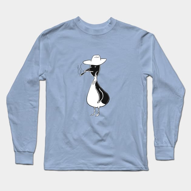 Suave Penguin Long Sleeve T-Shirt by WhereyBeary